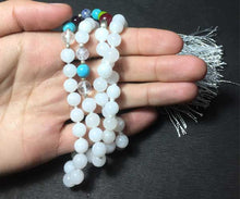 Load image into Gallery viewer, 7 chakra moon stone mala with 108 beads - Rudradhyay
