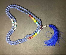 Load image into Gallery viewer, Blue stone 7 chakra mala - Rudradhyay