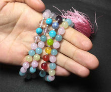 Load image into Gallery viewer, pink &amp; blue stone 7 chakra mala - Rudradhyay