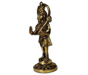 Lord Hanumana pure antique brass idol - Rudradhyay