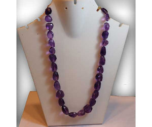 260ct 100% pure Amethyst mala or necklace - Rudradhyay