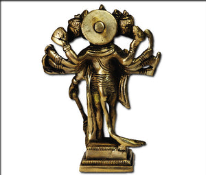 Panchmukhi Hanumana pure brass idol - Rudradhyay