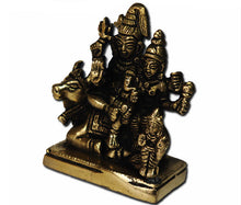 Load image into Gallery viewer, Shiv Parivaar Antique brass idol (small) - Rudradhyay