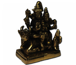 Shiv Parivaar Antique brass idol (small) - Rudradhyay