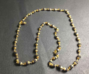 54+1 beads Rudraksha mala with metallic capping - Rudradhyay