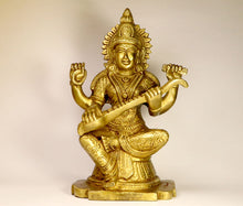 Load image into Gallery viewer, Maa Saraswati Pure brass Idol