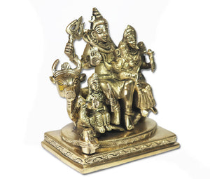 Shiv Parivar pure brass idol (2kg) - Rudradhyay