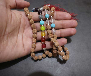 7 chakra rudraksha mala with 108+1 beads - Rudradhyay