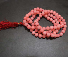Load image into Gallery viewer, Pink stone mala with 108+1 beads - Rudradhyay