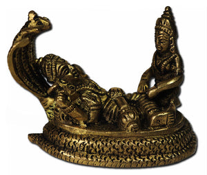Laxmi Vishnu pure brass idol - Rudradhyay